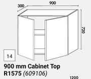 Home & Kitchen 900mm Cabinet Top Wall Units (609106)