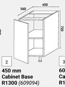 Home & Kitchen 450mm Cabinet Base Floor Units (609094)