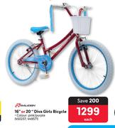 Raleigh 16" Or 20" Diva Girls Bicycle-Each