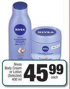 Nivea Body Cream Or Lotion (selected)-400ml Each