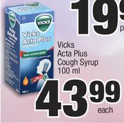 Vicks Acta Plus Cough Syrup-100ml Each