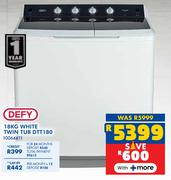 Defy 18Kg White Twin Tub DTT180