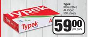 Typek White Office A4 Paper 500 Sheets-Per Pack