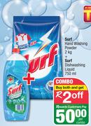 Surf Hand Washing Powder 2Kg + Surf Dishwashing Liquid 750ml-Per Combo