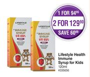 Lifestyle Health Immune Syrup For Kids 335656-For 2x 120ml