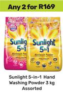Sunlight 5-In-1 Hand Washing powder Assorted-For Any 2 x 3Kg