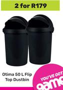 Otima 50Ltr Flip Top Dustbin-For 2