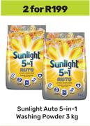 Sunlight Auto 5-In-1 Washing Powder-For 2 x 3Kg