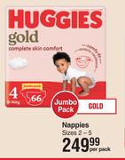 Huggies Gold Jumbo Pack Nappies Sizes 2-5-Per Pack