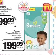 Pampers Disposable Diapers Jumbo Pack Assorted-Per Pack