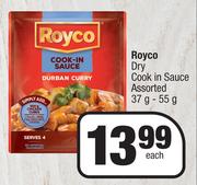 Royco Dry Cook In Sauce Assorted-37g-55g Each