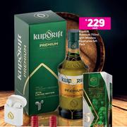Klipdrift Premium 750ml With Wireless Earphones Gift Pack-Each