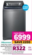 Hisense 18kg Top Loader Washing Machine (WTY1802T)