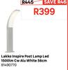 Inspire Lakko Post Lamp LED 1500lm CW Alu White 56cm 81490770