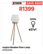 Inspire Wooden Floor Lamp 81483400
