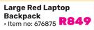 Tosca Large Red Laptop Backpack 676875