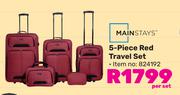 Mainstays 5 Piece Red Travel Set 824192