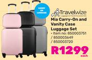 Travelwize Mia carry On & Vanity Case Luggage Set 850003751/850003649/850003720