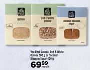 You First Quinoa, Red & White Quinoa 500g Or Coconut Blossom Sugar-400g Each