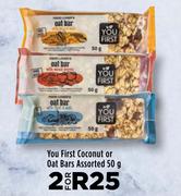 You First Coconut Or Oat Bars Assorted-For 2 x 50g