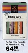 You First Mixed Coconut & Oat Health Bars-5 x 50g Each