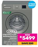 Defy 6Kg Front Loader Washing Machine DAW382
