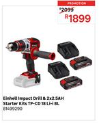 Einhell Impact Drill & 2 x 2.5Ah Starter Kits TP-CD 18 Li-i BL 81499290