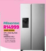 Hisense 474Ltr Side By Side Fridge H690SS-IDL