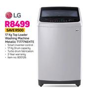 LG 17Kg Top Loader Washing Machine (Metallic) T1777NEHTE