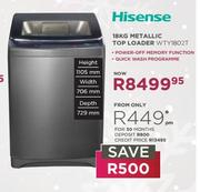 Hisense 18kg Metallic Top Loader WTY1802T
