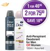 Dove Anti Perspirant Deodorant For Men Or Women Assorted-150ml