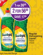 Sunlight Regular Dishwashing Liquid-750ml