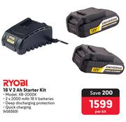 Ryobi 18V 2 Ah Starter Kit XB-2000K-Per Kit