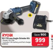 Ryobi 18V 115mm Angle Grinder Kit XG-115K-Per Kit