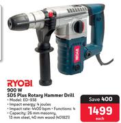 Ryobi 900W SDS Plus Rotary Hammer Drill ED-938-Each