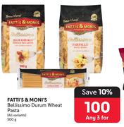 Fatti's & Moni's Bellissimo Durum wheat Pasta (All Variants)-3 x 500g