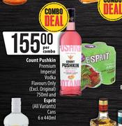 Count Pushkin Premium Imperial Vodka Flavours Only (Excl. Original) 750ml-Per Combo