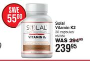 Solal Vitamin K2 30 Capsules