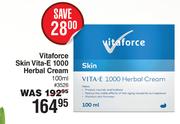 Vitaforce Skin Vita E 1000 Herbal Cream-100ml