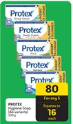 Protex Hygiene Soap (All Variants)-For Any 5 x 200g
