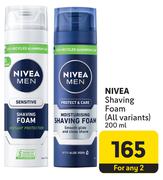 Nivea Shaving Foam (All Variants)-For Any 2 x 200ml