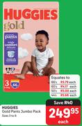 Huggies Gold Pants Jumbo Pack (Sizes 3 To 6)-Each