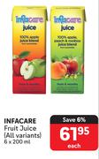 Infacare Fruit Juice (All Variants)-6 x 200ml