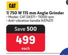 CAT 750W 115mm Angle Grinder