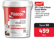 Plascon True Colour Fresh White 303021-20Ltr