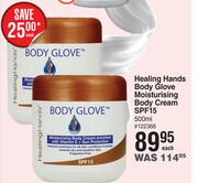 Body Glove Healing Hands Moisturising Body Cream SPF15-500ml Each