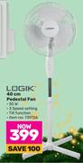 Logik 40cm Pedestal Fan