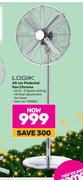 Logik 40cm Pedestal Fan (Chrome)