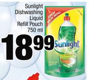 Sunlight Dishwashing Liquid Refill Pouch-750ml