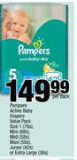 Pampers Active Baby Diapers Value Pack-Per Pack
